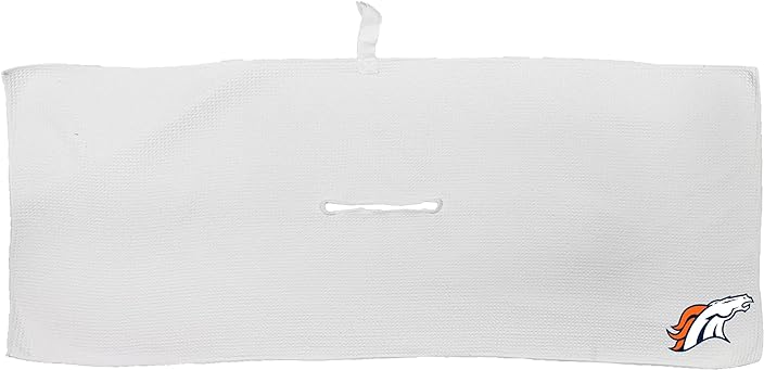 Team Golf NFL NFL Microfiber Towel - 16" X 40" (White) with Carabiner Clip, Premium Microfiber with Deep Waffle Pockets- Superior Water Absorption and Quick Dry Golf Cleaning Towel