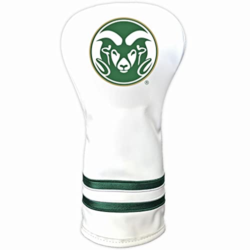 Team Golf NCAA White Vintage Fairway Golf Club Headcover, Form Fitting Design, Retro Design