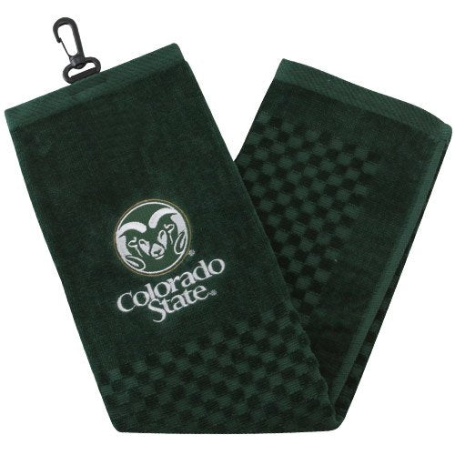 Team Golf NCAA Embroidered Golf Towel, Checkered Scrubber Design, Embroidered Logo