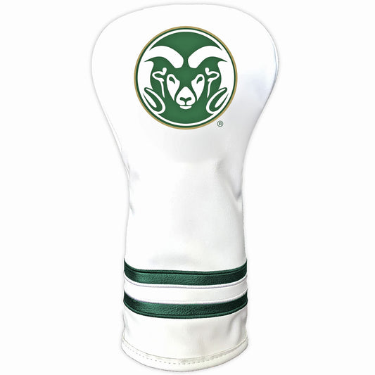 Team Golf NCAA White Vintage Driver Golf Club Headcover, Form Fitting Design, Retro Design & Superb Quality