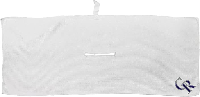 Team Golf MLB MLB Microfiber Towel - 16" X 40" (White) with Carabiner Clip, Premium Microfiber with Deep Waffle Pockets- Superior Water Absorption and Quick Dry Golf Cleaning Towel