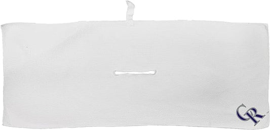 Team Golf MLB MLB Microfiber Towel - 16" X 40" (White) with Carabiner Clip, Premium Microfiber with Deep Waffle Pockets- Superior Water Absorption and Quick Dry Golf Cleaning Towel