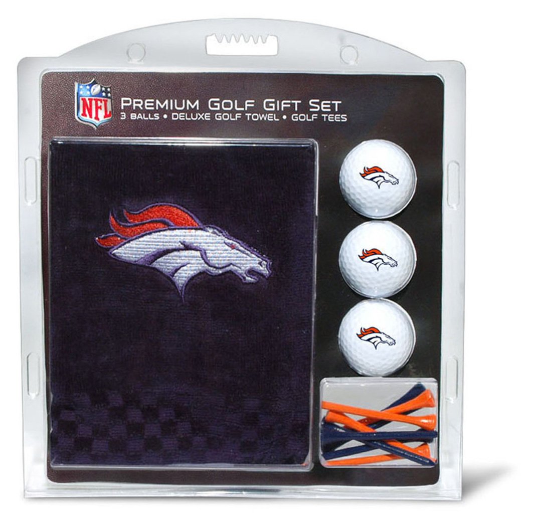 Team Golf Premium NFL Golf Gift Set: Embroidered Deluxe Golf Towel, 3 Golf Balls, and 14 Golf Tees (2-3/4" Regulation)