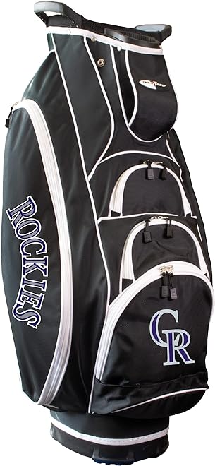 Team Golf MLB Lightweight, 10-Way Club Divider, Spring Action Stand, Insulated Cooler Pocket, Velcro Glove and Umbrella Holder & Lift Assist Handles