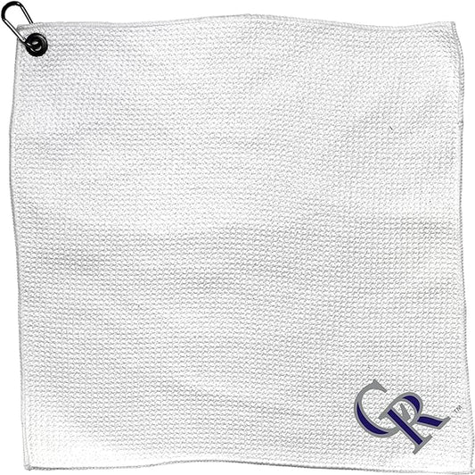 Team Golf MLB MLB Microfiber Towel - 15" X 15" (White) with Carabiner Clip, Premium Microfiber with Deep Waffle Pockets- Superior Water Absorption and Quick Dry Golf Cleaning Towel